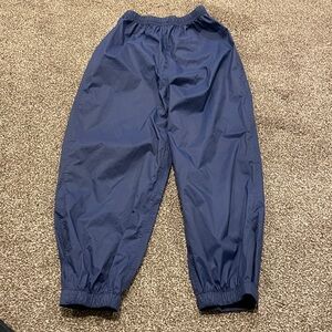 Kids LL Bean Rain Pants size 6X-7 navy blue nylon
